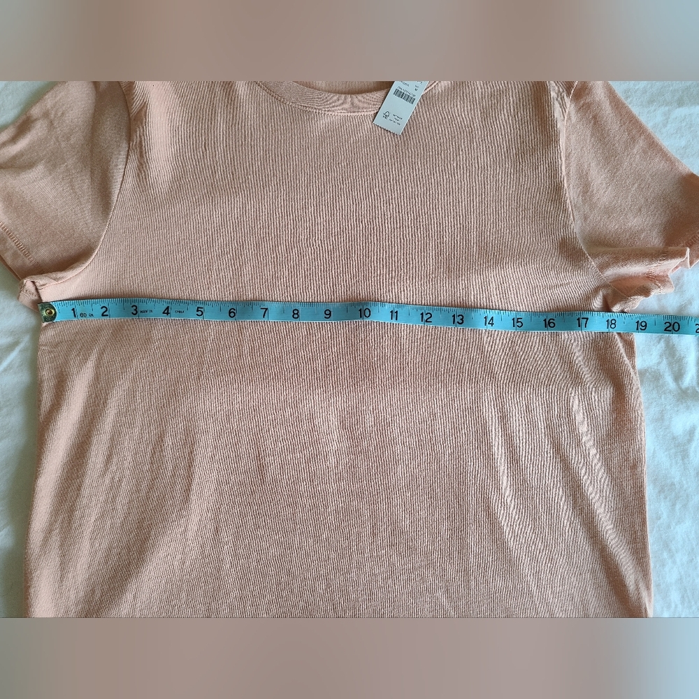 J. Crew/LOFT Short Sleeve Crew/V-Neck Tops - Pink, White, Yellow - Picture 8 of 16